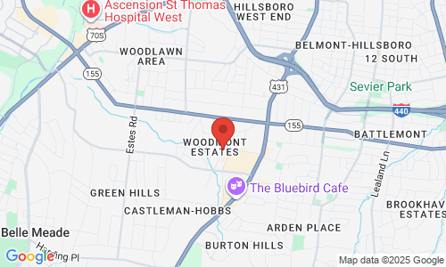 Google map image of our location in 3796 Bedford Ave Ste 201 Nashville, TN